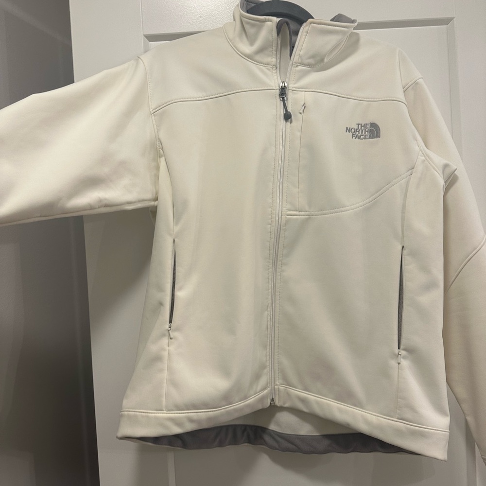 "The North Face" Apex Womens Jacket Long Sleeve Full Zip White Size Large